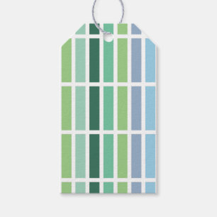 Green and Blue Stripes Gift Tags