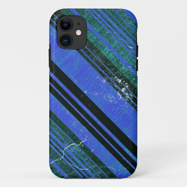 Green and Blue Stripes grunge texture 2 Case-Mate iPhone Case (Back)