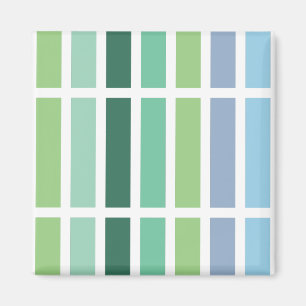 Green and Blue Stripes Magnet
