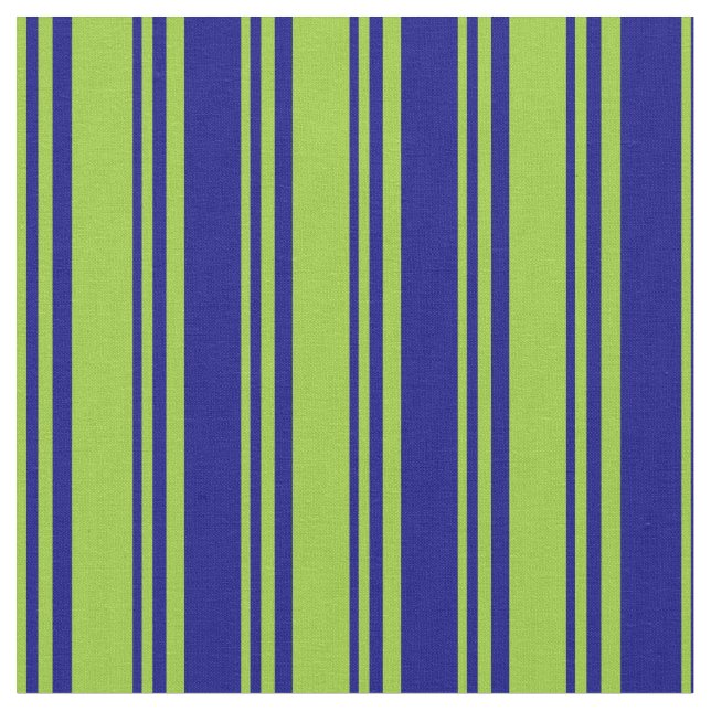Green and Blue Stripes Pattern Fabric (Close Up)