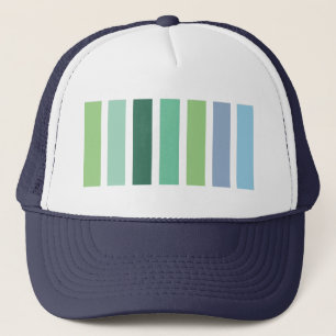 Green and Blue Stripes Trucker Hat
