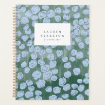 Green and Blue Watercolor Floral Planner