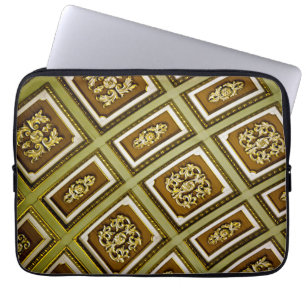 Green and Brown Architecture Print Laptop Sleeve