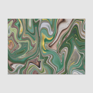 Green and Brown/Gold Agate pattern 2 Tissue Paper