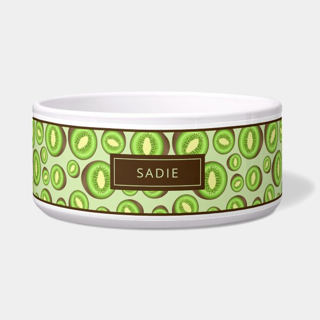 Green And Brown Kiwifruit Pattern With Custom Name (Front)