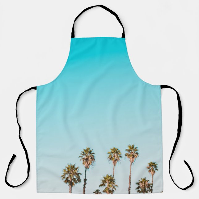 GREEN-AND-BROWN PALM TREES UNDER CLEAR BLUE SKY APRON (Front)