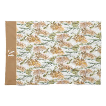 Green and Brown Pampas Grass Monogram