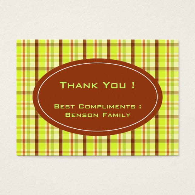 Green and brown plaid pattern (Front)