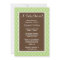 Green and Brown Polka Dots Baby Shower Invitations