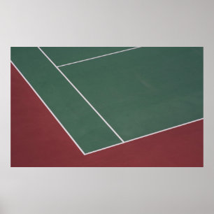 Green and brown sports field illustration poster