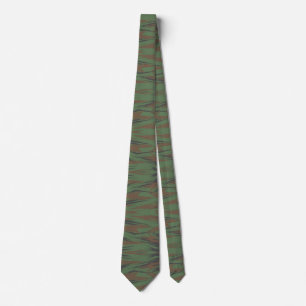 Green and Brown Tiger Camo Tie