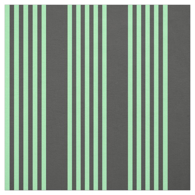 Green and charcoal five stripes pattern fabric (Swatch)
