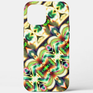 Green and coloured rapport with rough glass style iPhone 12 pro max case