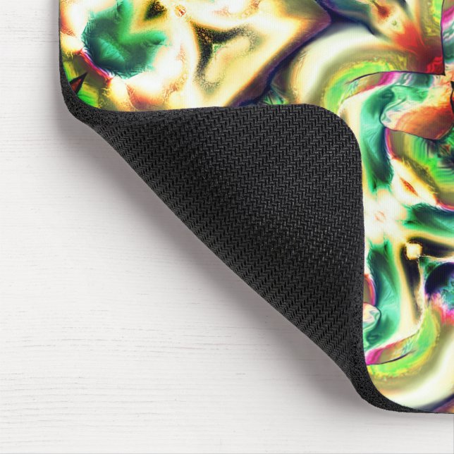 Green and coloured rapport with rough glass style  mouse pad (Corner)