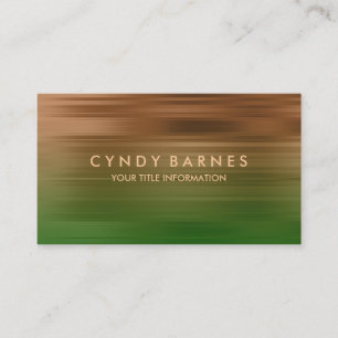 Green and Copper Stripe Business Card