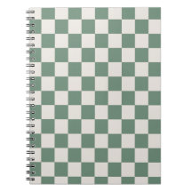 Green And Cream Chequered Classic Chequered Patter