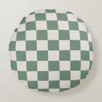 Green And Cream Chequered Classic Chequered Patter