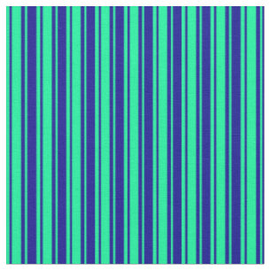 Green and Dark Blue Striped/Lined Pattern Fabric