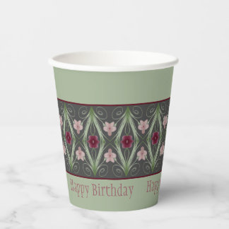 Green and Dark Grey Paper Cups
