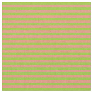 Green and Dark Salmon Coloured Pattern Fabric
