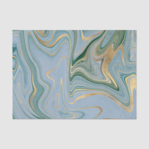 Green and Gold agate/marble 2 Tissue Paper