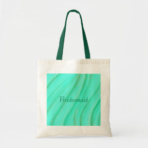 Green and gold blends, Bridesmaid tote bags