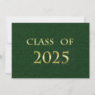 Green and Gold Class of 2025 Card