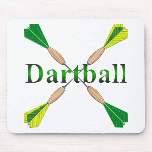 Green and Gold Dartball Darts Mouse Pad (Front)