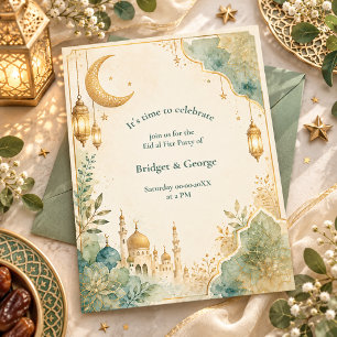 Green and Gold Eid al Fitr Holiday Celebration