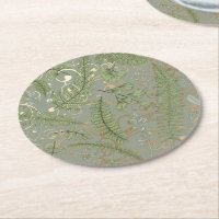 Green and Gold Fern Pattern