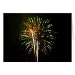 Green and Gold Fireworks Holiday Celebration