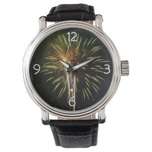 Green and Gold Fireworks Holiday Celebration Watch