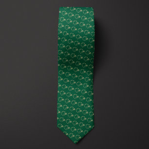 Green and Gold Football Helmet Tie