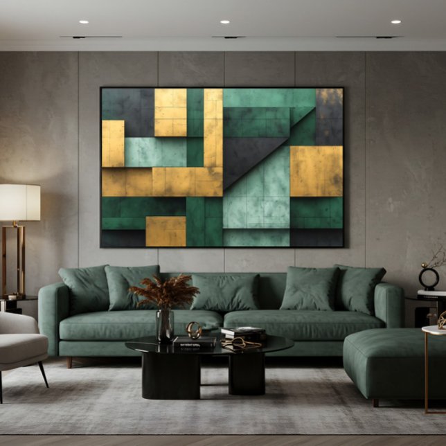 Green and Gold Geometry Poster (Creator Uploaded)