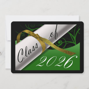 Green and Gold Graduation Announcement