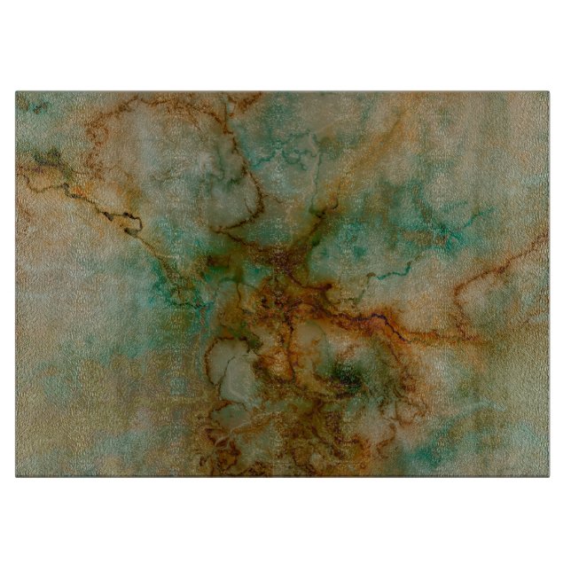 Green and Gold Marble Cutting Board (Front)