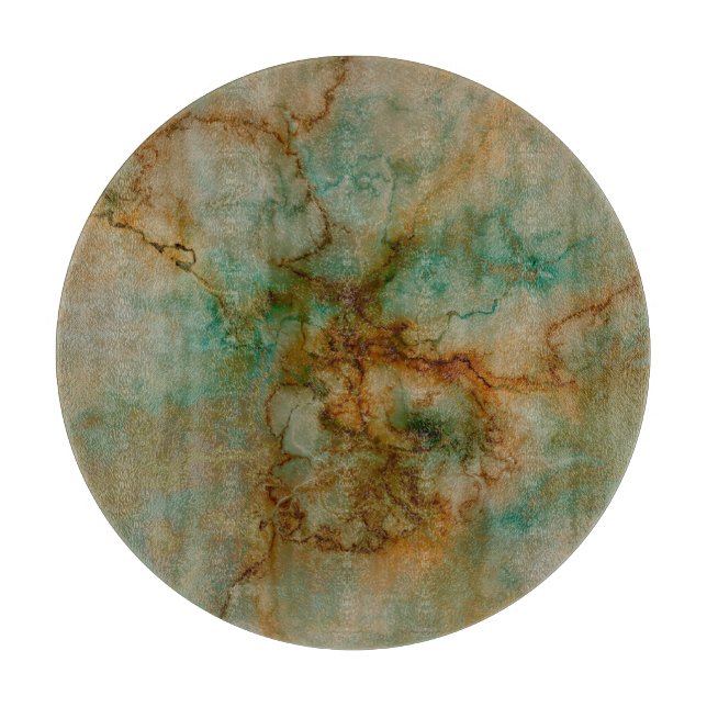 Green and Gold Marble Cutting Board (Front)