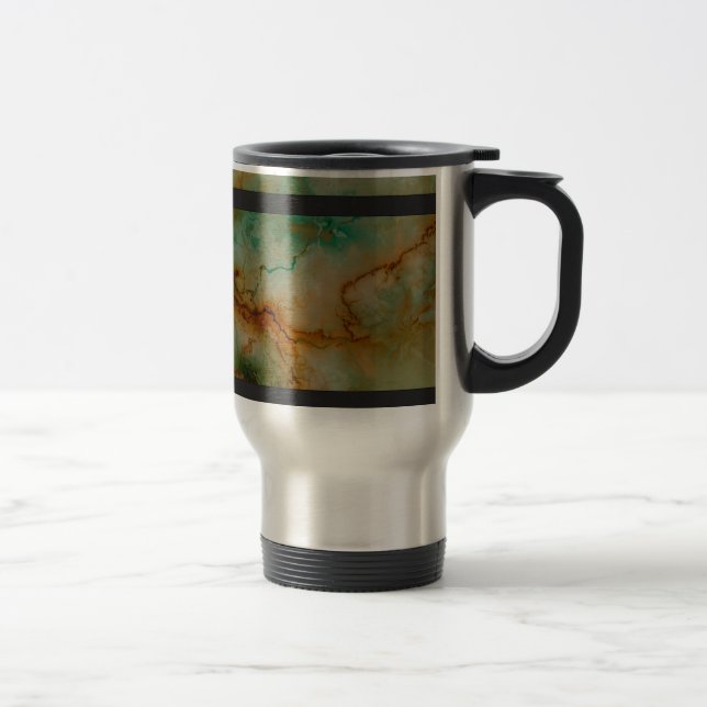 Green and Gold Marble Travel Mug (Right)