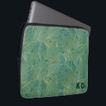 Green and gold palm leaves pattern laptop sleeve<br><div class="desc">This muted green and gold palm leaf,  a seamless pattern,  is an elegant and stylish way to wrap your gifts for any occasion.</div>