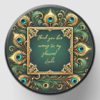 Green and Gold Peacock Frame Customisable