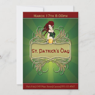 Green and Gold St. Patrick Party Invitation