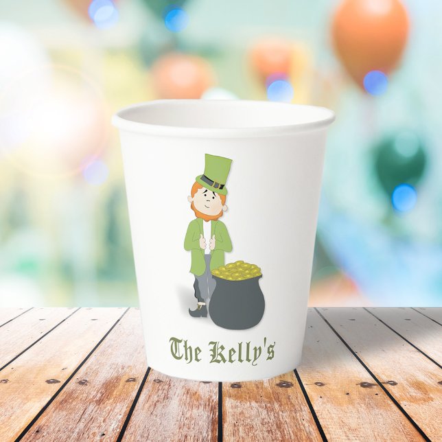 Green and Gold St. Patricks Day Custom Paper Cups (Creator Uploaded)
