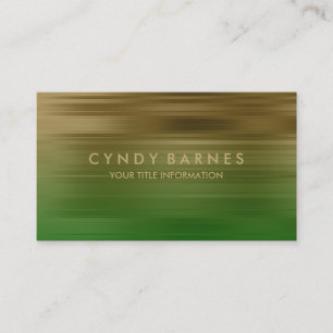 Green and Gold Stripe Business Card