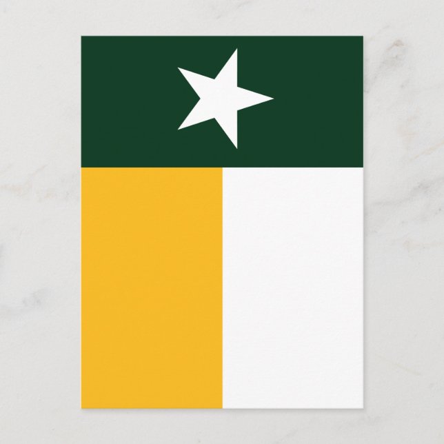 Green and Gold Texas Flag Postcard (Front)