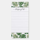 Green and gold tropical leaves shopping list