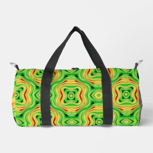 green and golden chrome waves duffle bag