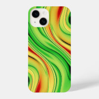 green and golden chrome waves