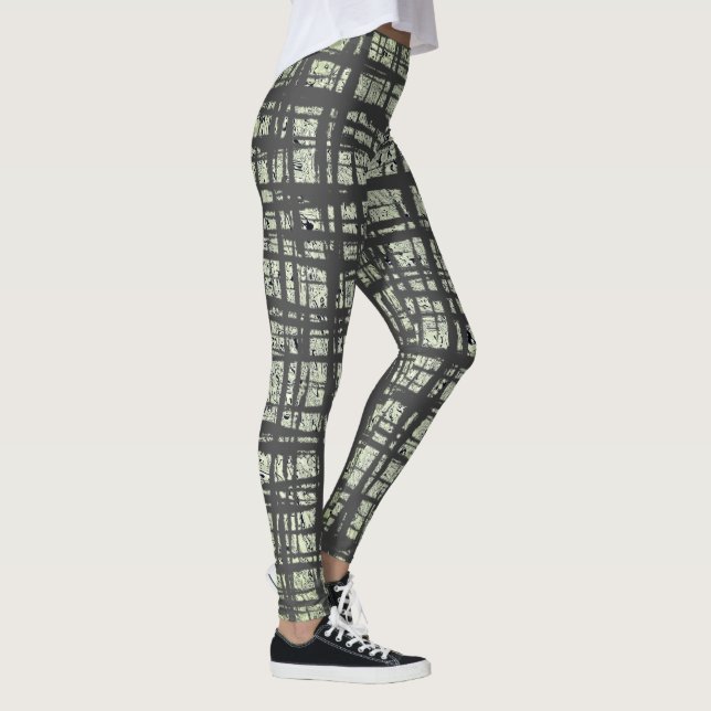Green and Grey Check Leggings (Right)