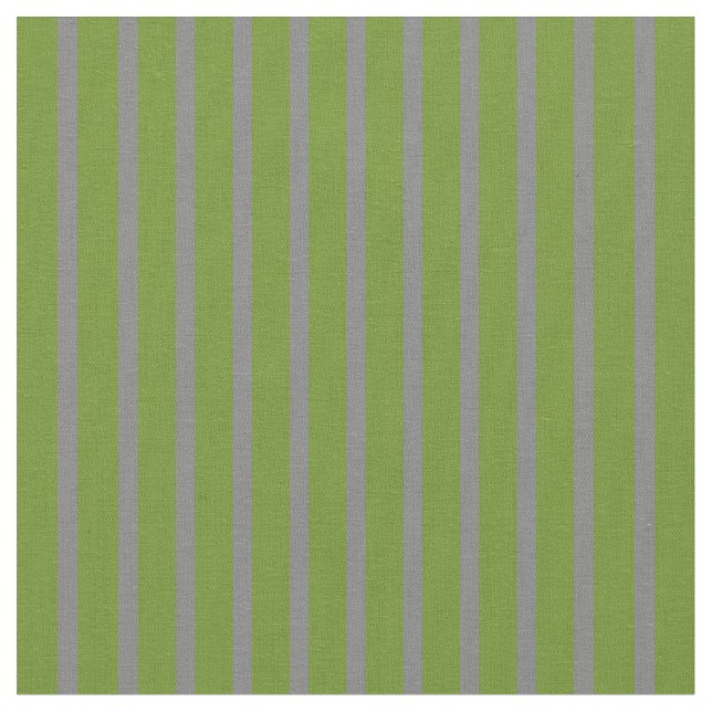 Green and Grey Lines/Stripes Pattern Fabric (Close Up)