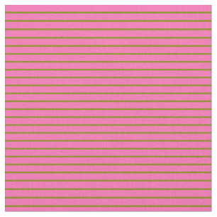 Green and Hot Pink Coloured Striped Pattern Fabric